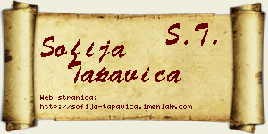 Sofija Tapavica vizit kartica